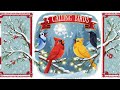 Four Calling Birds Whimsical Holiday Background 12 Days Of Christmas