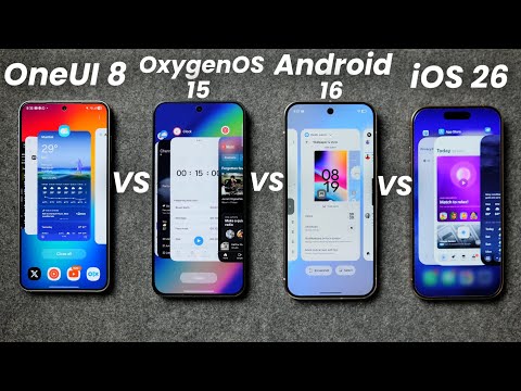 One UI 8 vs OxygenOS 15 vs Android 16 vs iOS 26 Animations Comparison - Which is the Smoothest?