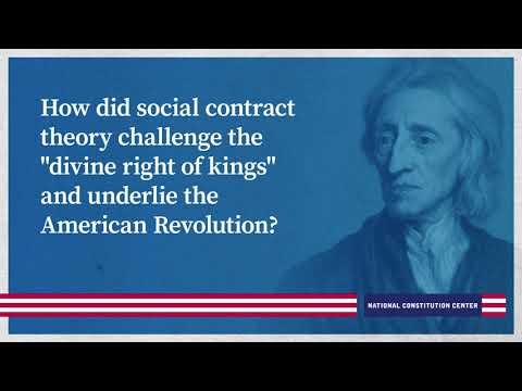How did social contract theory challenge the "divine right of kings" and underlie the Revolution?