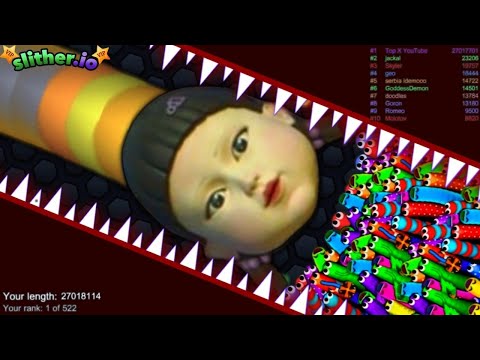 Slither.io A.I Squid Game Doll Vs Pro Snake - Epic Skin Slitherio Vip Best Gameplay - Infinity Score