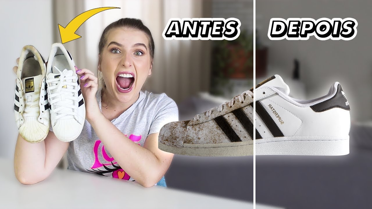 COMO LIMPAR TÊNIS BRANCO em 5 MINUTOS! Transforme seu tênis velho em NOVO!