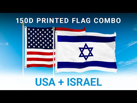 Israel & USA Flagge 90x150 Cm – Wetterfeste Doppel-Fahne