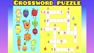 CROSSWORD PUZZLE | FRUITS AND VEGETABLES QUIZ