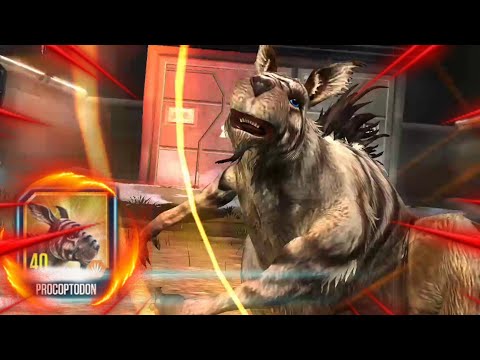 PROCOPTODON NIVEL 40 I JURASSIC WORLD THE GAME I CANGURO DINOSAURIO AL MÁXIMO NIVEL