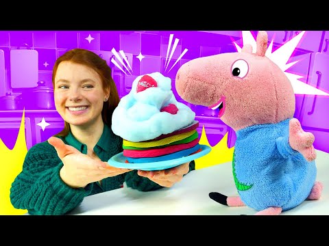 Peppa Pig auf Deutsch. Schorsch backt Entschuldigungs-Kuchen. Spielspaß mit Irene