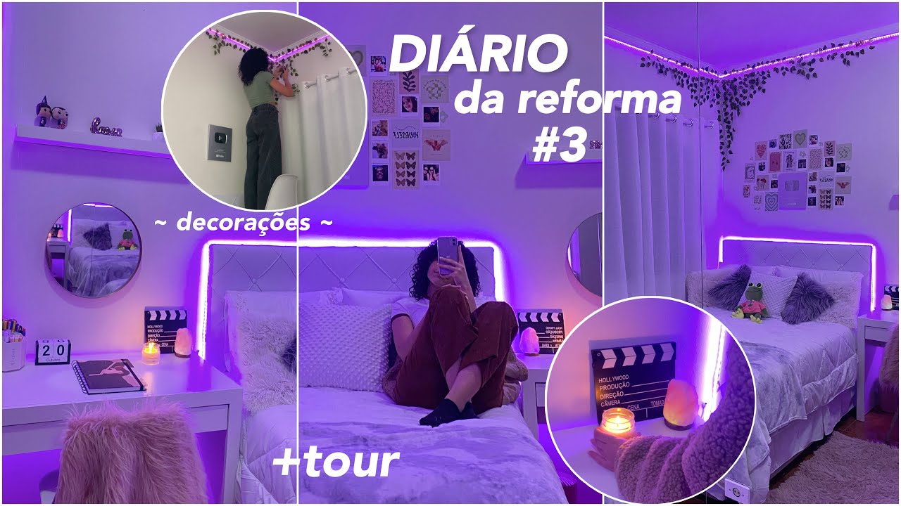 DIÁRIO DA REFORMA #3 | decorações, colagem + tour - quarto aesthetic pinterest