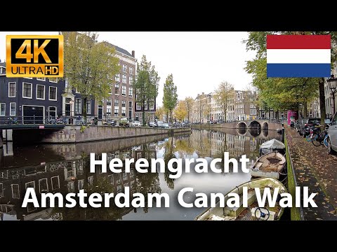 AMSTERDAM Canal Walk | Herengracht | 4K UHD