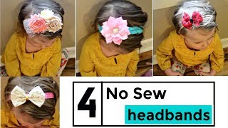 4 No Sew Toddler Headbands!