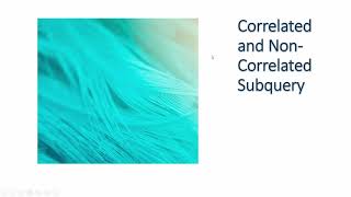 Correlated and Non Correlated Sub query in SQL |Subquery|Nested Subquery|Correlated Subquery in sql