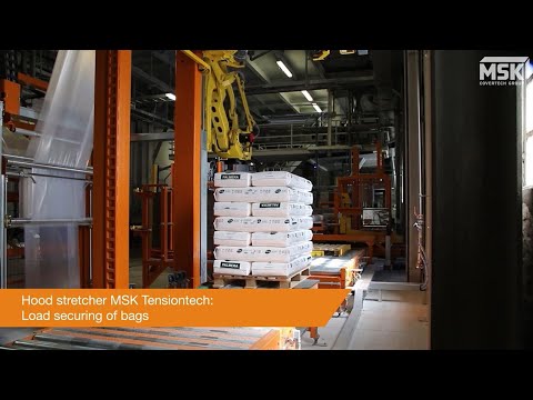 Stretch hooder for bagged goods pallets