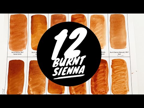 Colossal Color Showdown S2 Ep.11 - Burnt Sienna | Comparing 12 Watercolor Brands