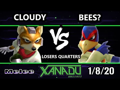 S@X 336 SSBM - Cloudy (Fox) Vs. Bees? (Falco) Smash Melee Losers Quarters