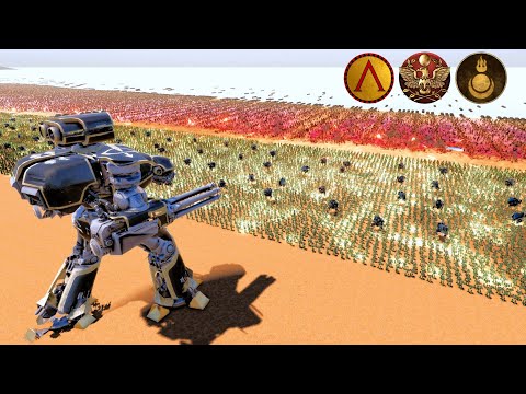 6,000,000 ROMANS, SPARTANS & MONGOL vs SPACE MARINES & BATTLE TITANS - UEBS 2 | Battle Simulator 2