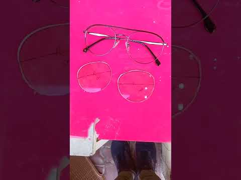 aviator frame fitting with crizal lens