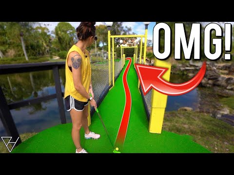 MUST PLAY Awesome Mini Golf Course! *Super Unique Hole Designs!*