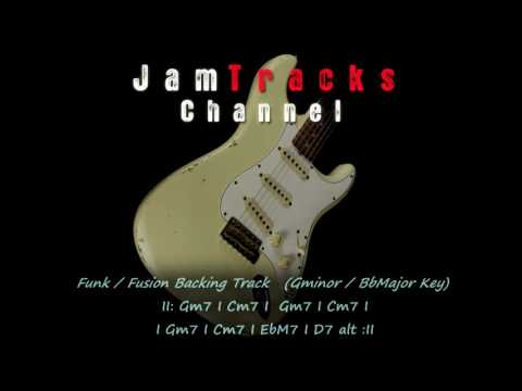 Funk Fusion Guitar Backing Track in Gm