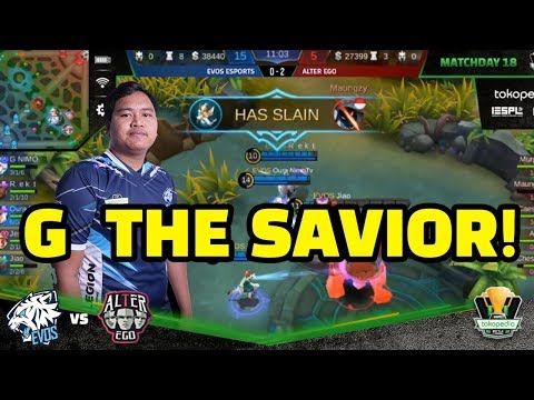 G THE SAVIOR! MLBB EVOS vs ALTER EGO - TBOF IESPL