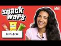 Olivia Dean Tries British American Food Snack Wars