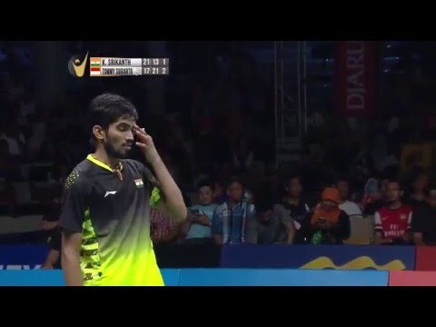 Yonex Sunrise Indonesian Masters 2015 | Badminton F M5-MS | K. Srikanth vs Tommy Sugiarto