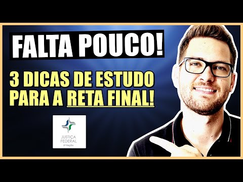 CONCURSO TRF-3: COMO ESTUDAR NA RETA FINAL