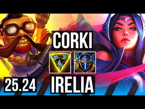CORKI vs IRELIA (MID) | Perfect KDA: 14/0/3 | KR Master | 25.24