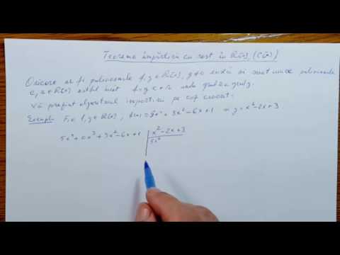 Polinoame - Teorema imartirii cu rest - Clasa a XII-a 120302-01