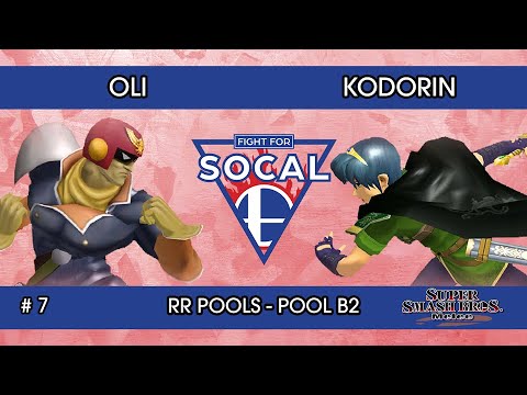 Fight For SoCal 7 - Oli (Captain Falcon) VS KoDoRiN (Marth) - SSBM - RR Pools (B2)