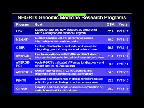 Overview of NHGRI Genomic Medicine Programs - Teri Manolio