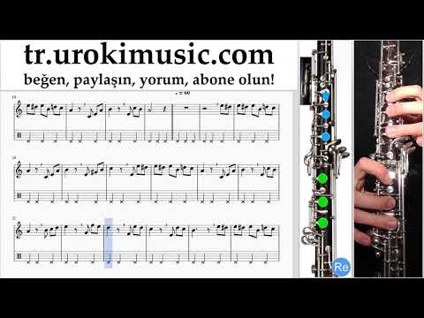 Obua dersleri Beethoven - Für Elise Notalar Eğitim Bölüm#2 um-b723