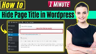 How to hide page title in wordpress 2024