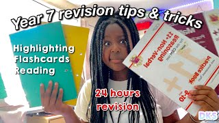 studying  for year 7 exam//how to study 24hours before a test