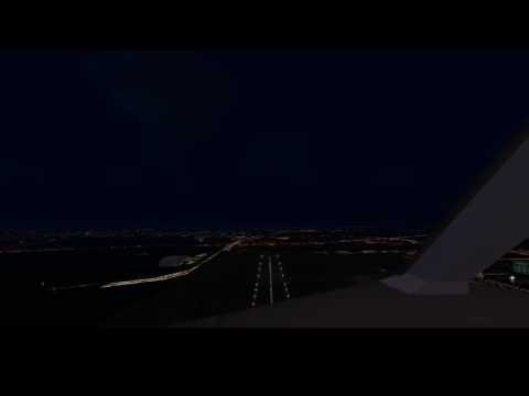 [FS9] LAN Airbus A320-214 ✈ NIGHT cockpit takeoff at Santiago SCEL