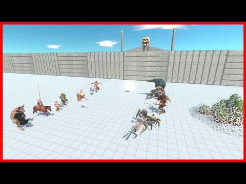 ANCIENT HUMAN WITH MINOTAUR & GHOR HAMMER VS FACTIONS - ANIMAL REVOLT BATTLE SIMULATOR