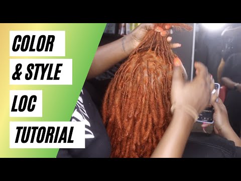 HOW TO COLOR LOCS: AUBRUN COLOR AND STYLE ON SHOULDER...