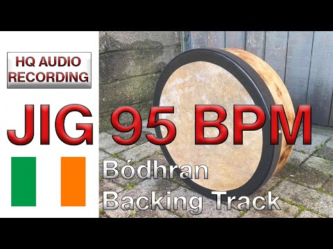 Bodhran Backing Track - Jig 95 BPM - Irish Traditional Music Drum Track