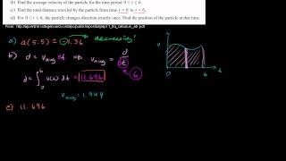 2011 Calculus AB Free Response #1 parts b c d