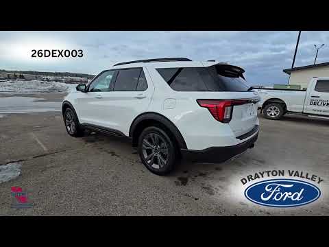 2026 Ford Explorer Active w/200A Pkg 4WD in White for sale at Drayton Valley Ford in Drayton Valley, AB