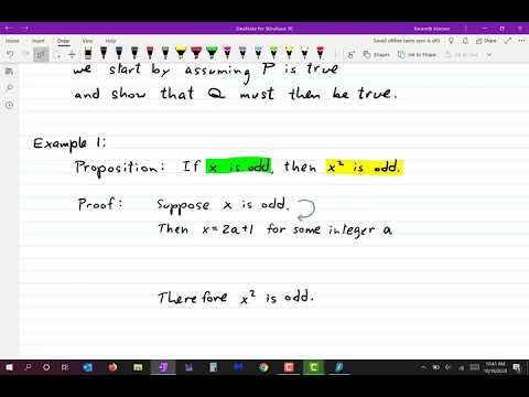 Set Theory and Logic   Lecture 17   Directly Proving Conditional Statements