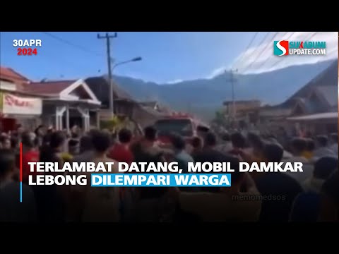 Terlambat Datang, Mobil Damkar Lebong Dilempari Warga