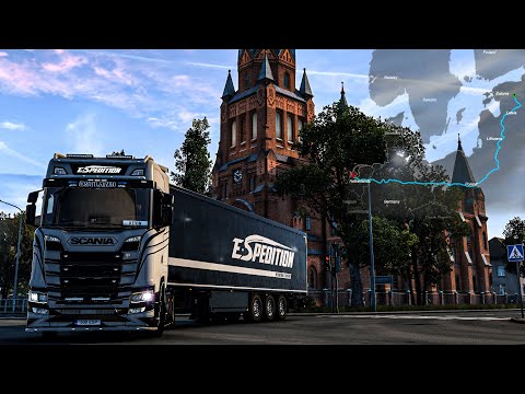 POV Truck Driving Scania S500 - Tartu to Amsterdam - Euro Truck Simulator 2