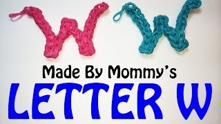 preview picture of video 'Rainbow Loom Letter W Charm Using Just the Hook'