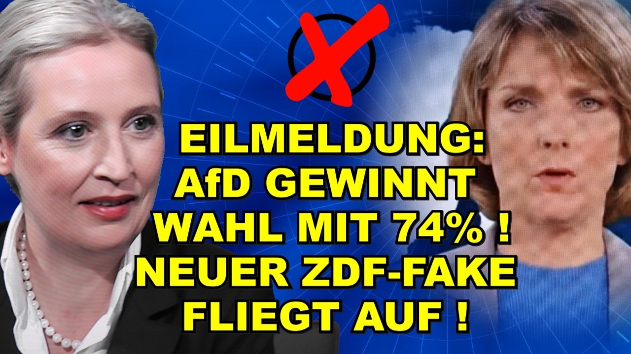 EIL: AfD GEWINNT WAHL MIT 74%! ZDF-FAKE!