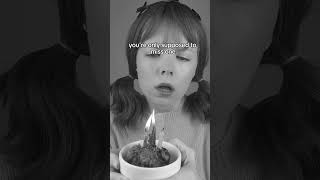 Trying to blow out the candles 😭😂 #BLOOPERS