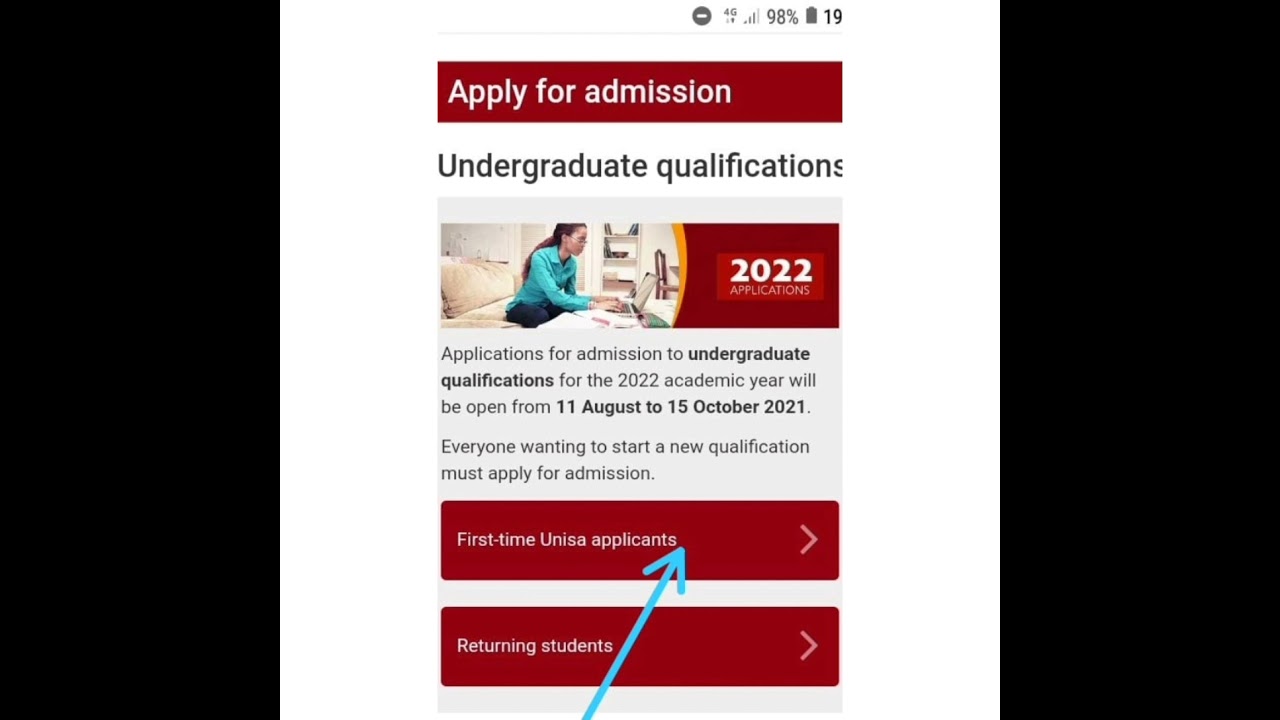 How to apply at UNISA for 2022.