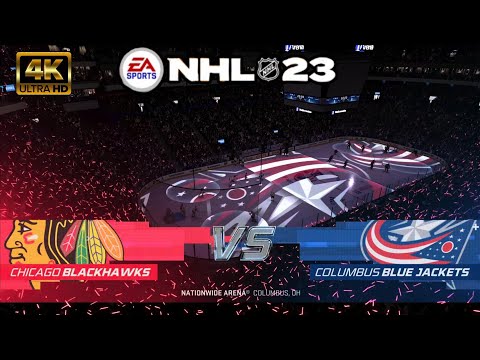 Chicago Blackhawks vs Columbus Blue Jackets! NHL 23! PS5! 4K!