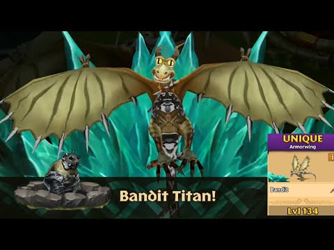 Bandit Max Level 134 Titan Mode - Unique Armorwing - Dragons:Rise of Berk