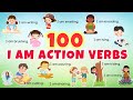 100 Action Verbs In English With Sentences First Words For Babies English Vocabulary For Beginners