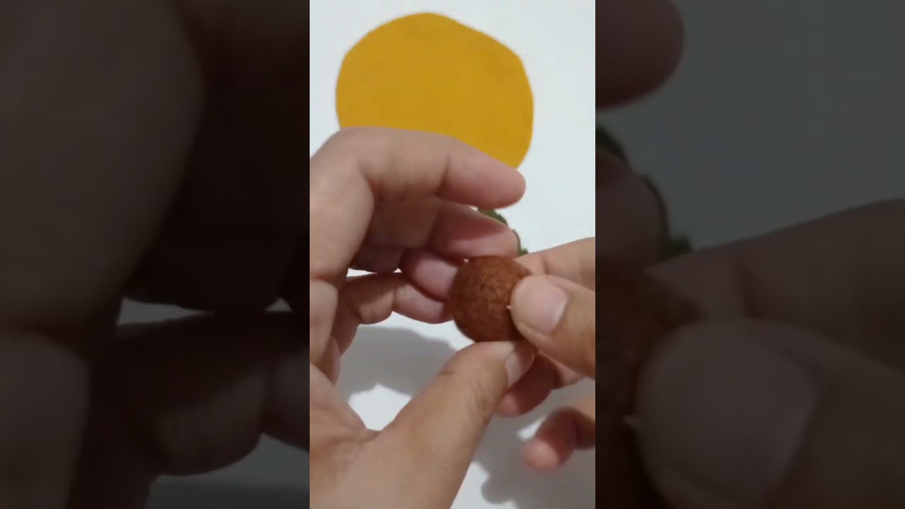 It's Very Easy To Make A Yellow Felt Flower Craft That Can Be Used As A Brooch #short #shorts