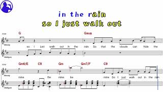 Badfinger-Walk out in the rain karaoke sheet music,MR for players,chord,chorus,Lyrics(Ye karaoke)