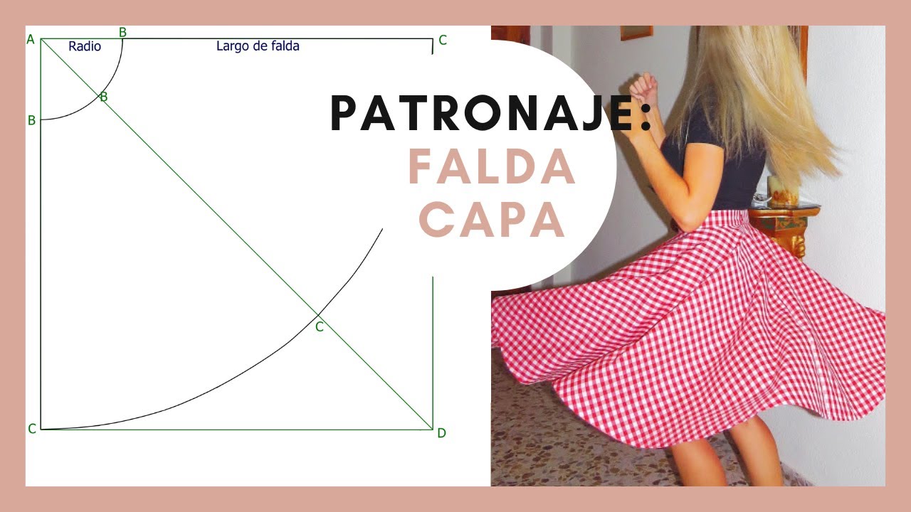 Cómo hacer el patrón de una falda de capa entera